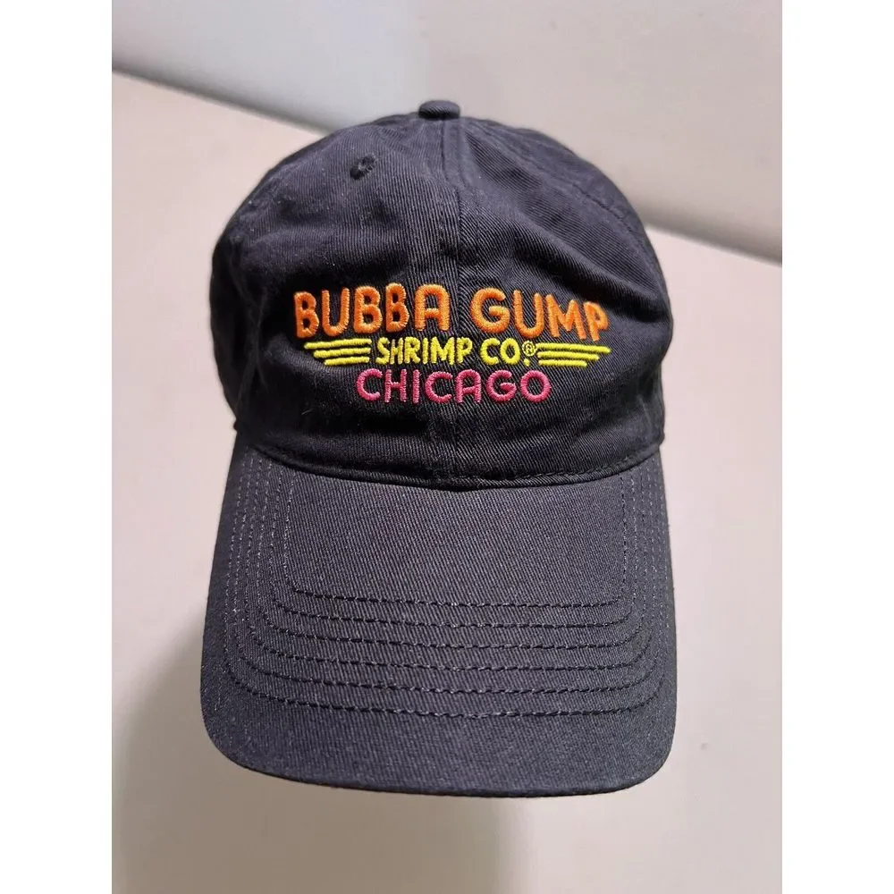 Bubba Gump Shrimp Co Hat Cap 2011 Chicago‎ Neon Lettering Black